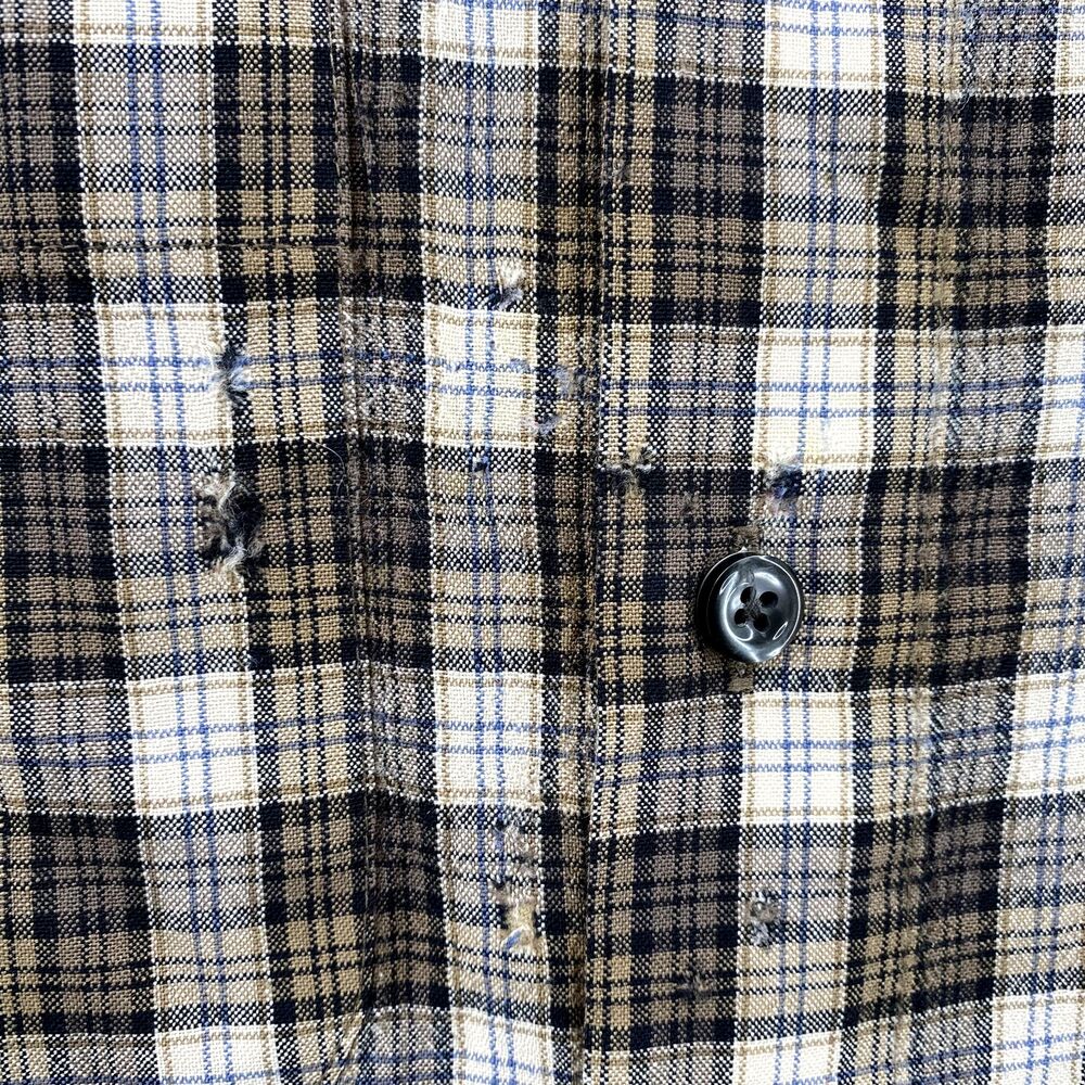 Sir Pendleton Shirt Men's XL Brown Plaid Wool Outdoor Workwear Academia Grunge - Picture 6 of 16